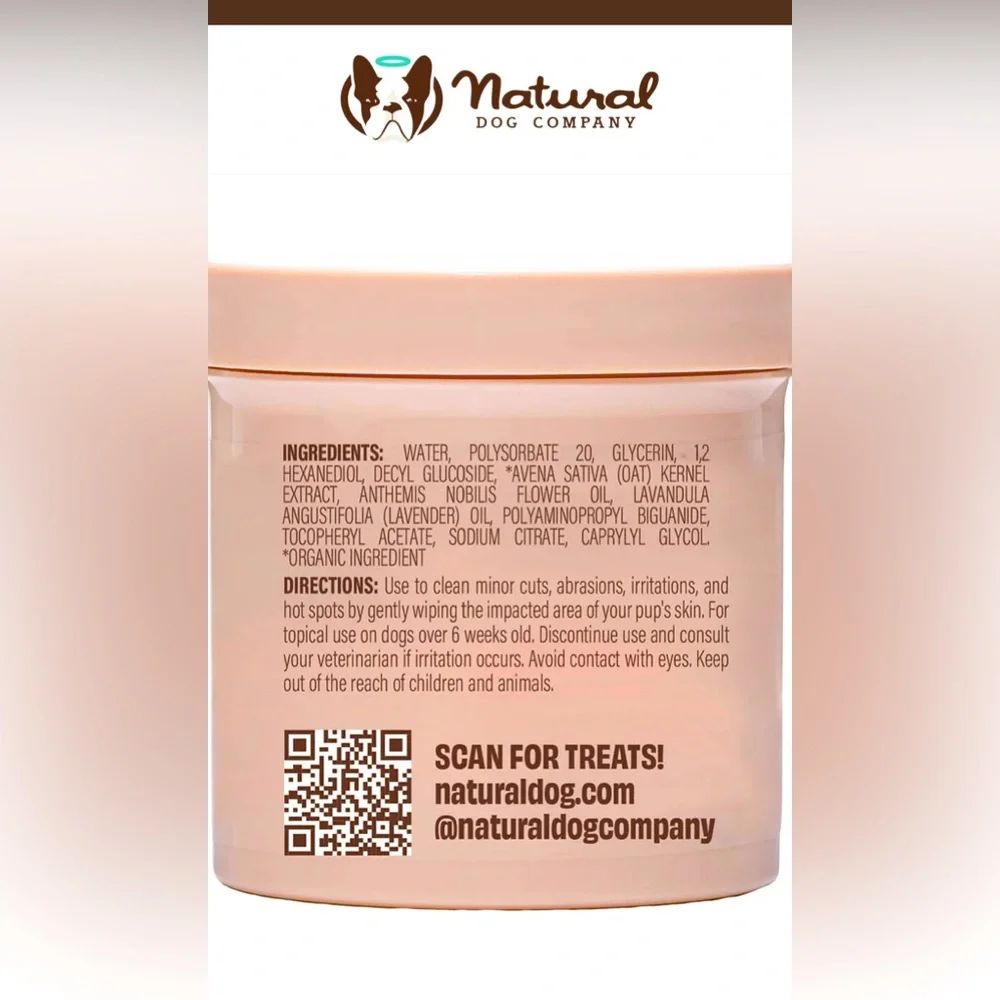 💥HOST PICK💥 • Natural Dog Company • Skin Soothing Wipes • 50 count rounds